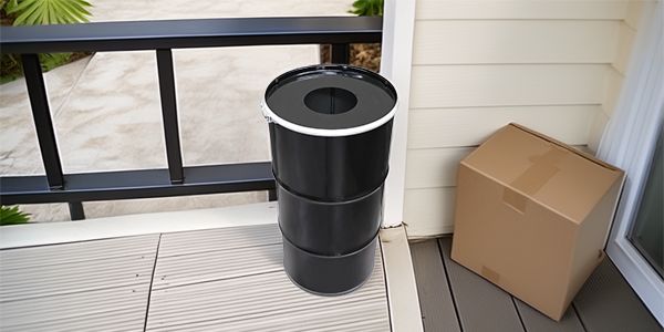 BinBin afvalbak met gat in deksel