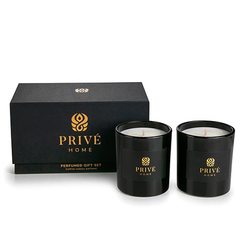 Set van Twee Luxe Geurende Soja Kaarsen