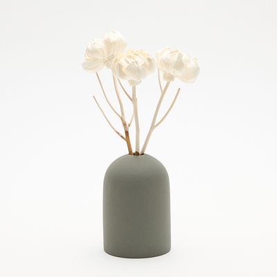 Anoq Fidji Kaki: Elegante Keramische Diffuser met Sola Bloemen Geurvaasje met bloemen