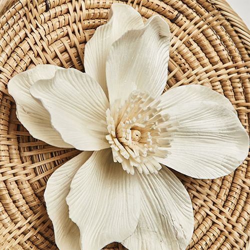 Rotan wanddecoratie met Sola bloem