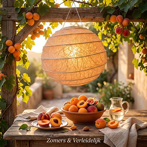 Lampion Peach in twee maten voor een bohemian sfeer