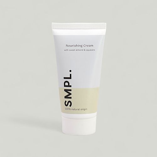 SMPL Nourishing Cream - 100% natuurlijke en parfumvrije dag- en nachtcrème voor de gevoelige huid in een witte tube van suike