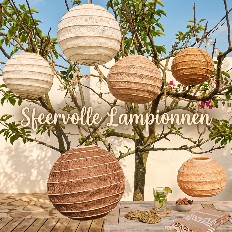 Voor bruiloften en partijen zijn deze katoenen lampions ideaal
