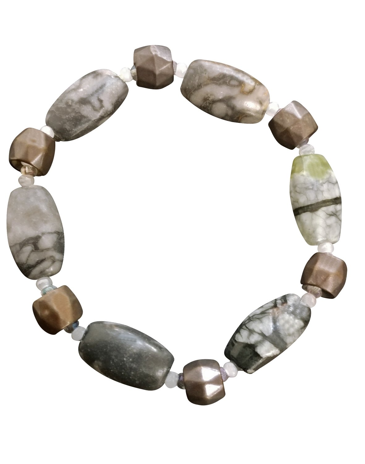 CAPTIVATING BLACK GREY MARBLE STONE BRACELET Shop Nikus Jewelry