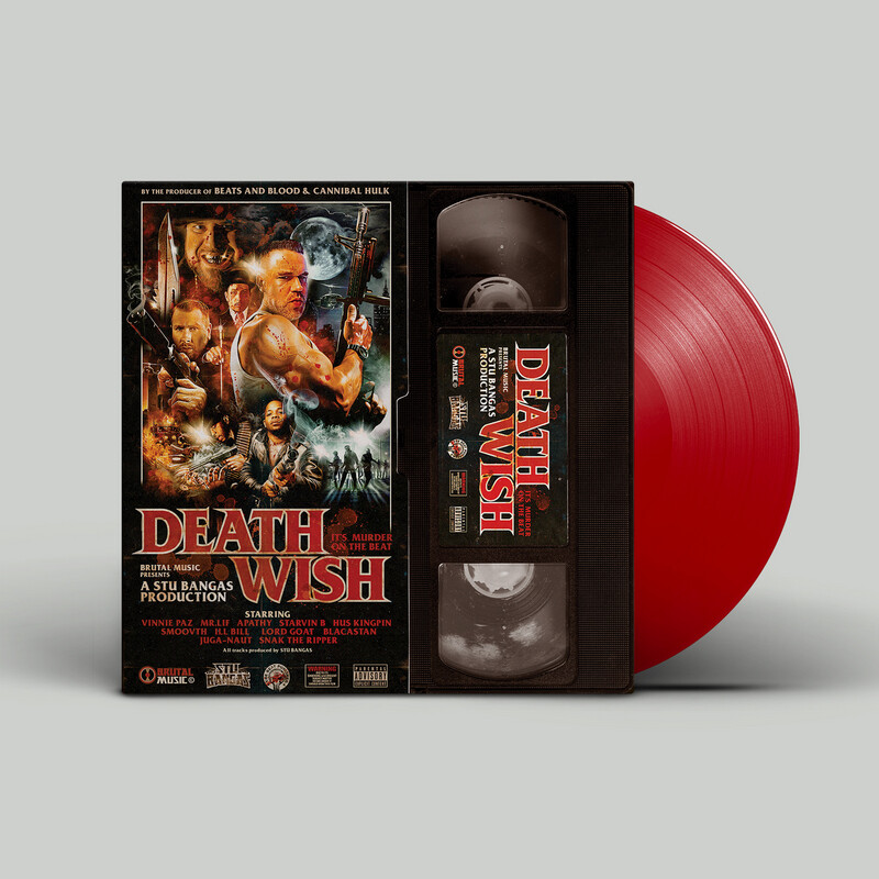 “Deathwish” VHS Vinyl Cover - RED VINYL (ONLY 40 IN TOTAL MADE) 