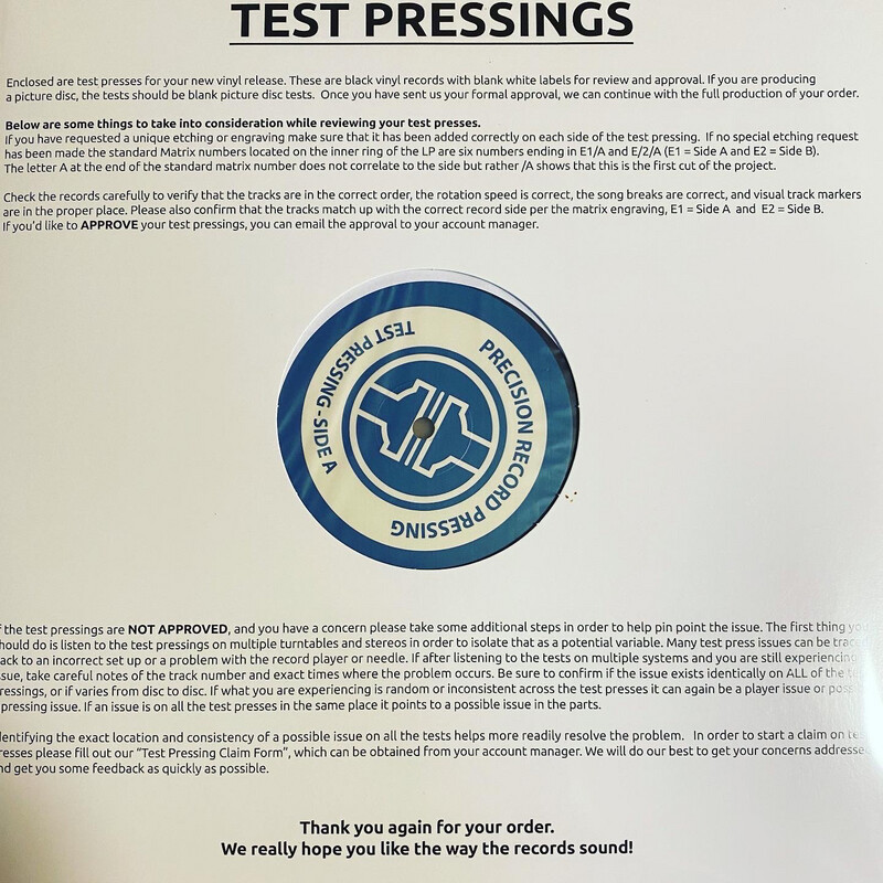 Eric Bobo And Stu Bangas Signed test press (Vinyl single For Chemtrails And Get with this One) - only FOUR In total 