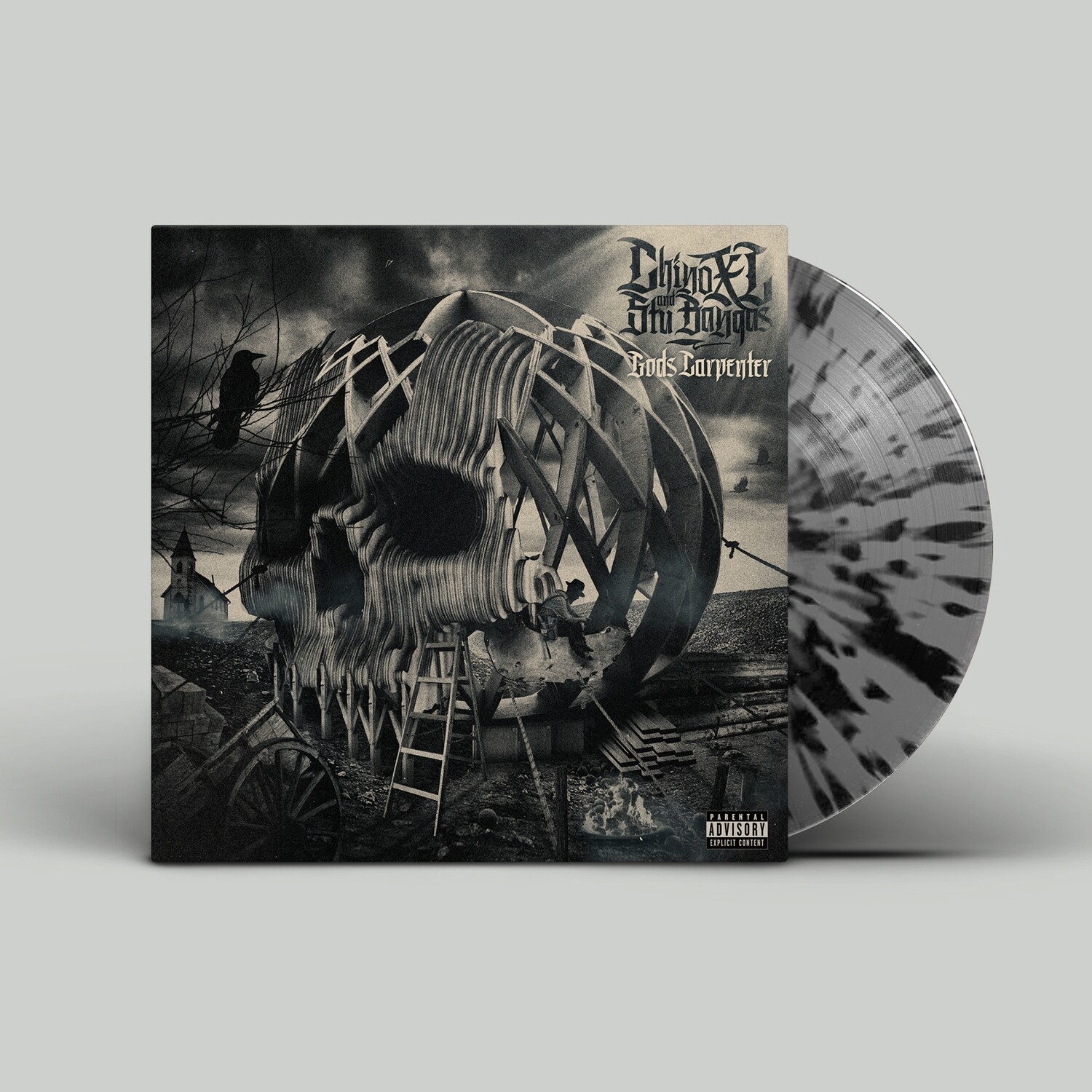 Chino XL and Stu Bangas &quot;God&#39;s Carpenter&quot; LP Vinyl (Grey and Black Splatter Vinyl - Pre-Order - SHIPS BY END OF OCTOBER)