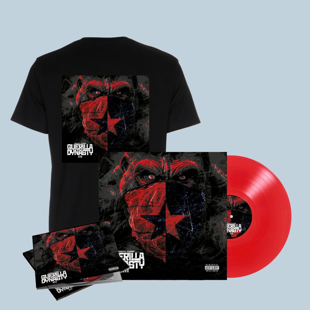 “GUERILLA DYNASTY 3” Shirt And CD AND VINYL MEGA Bundle (PRE-ORDER - SHIPS JULY!!!)