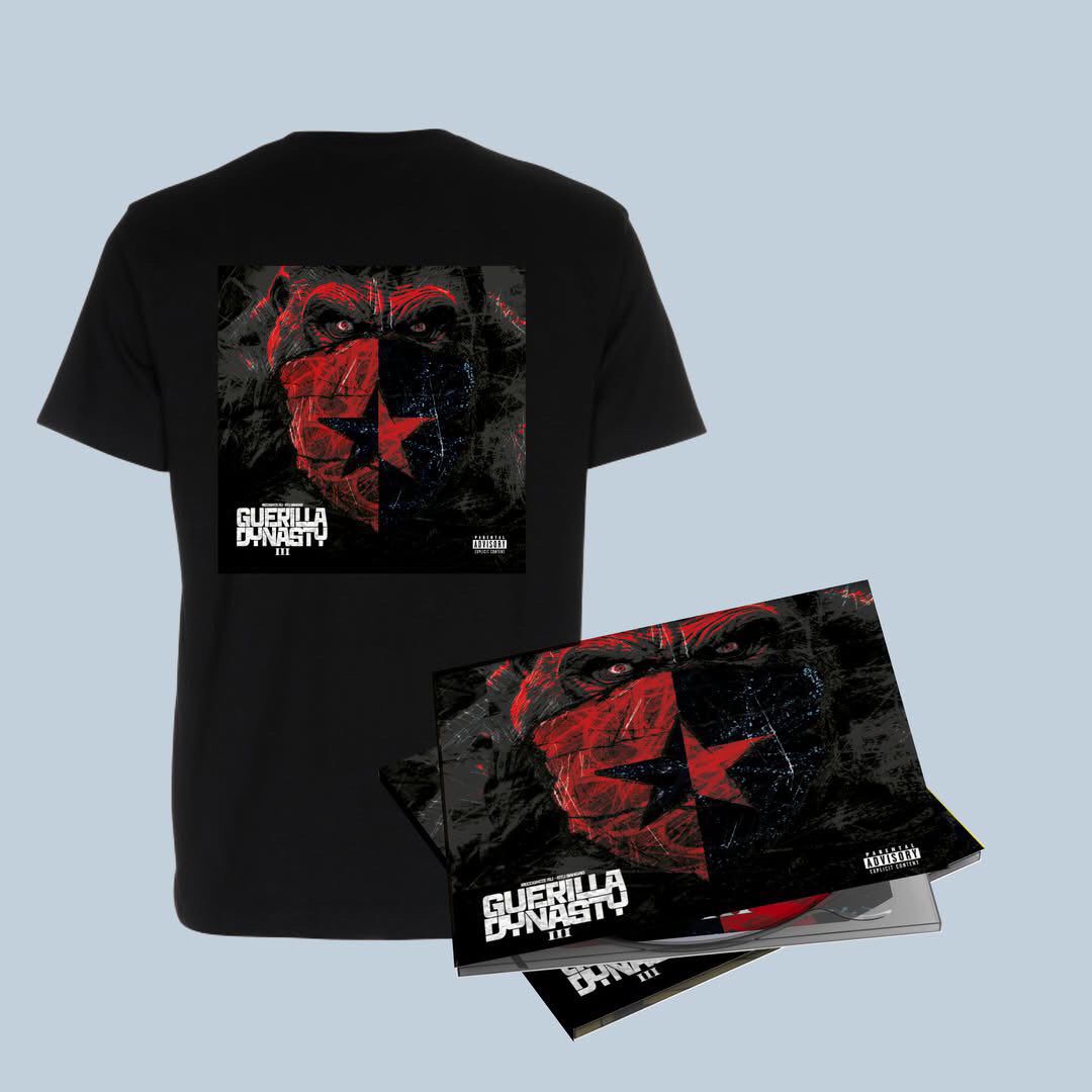 “GUERILLA DYNASTY 3” Shirt And CD Bundle (PRE-ORDER - SHIPS END OF APRIL - IF NOT SOONER!)