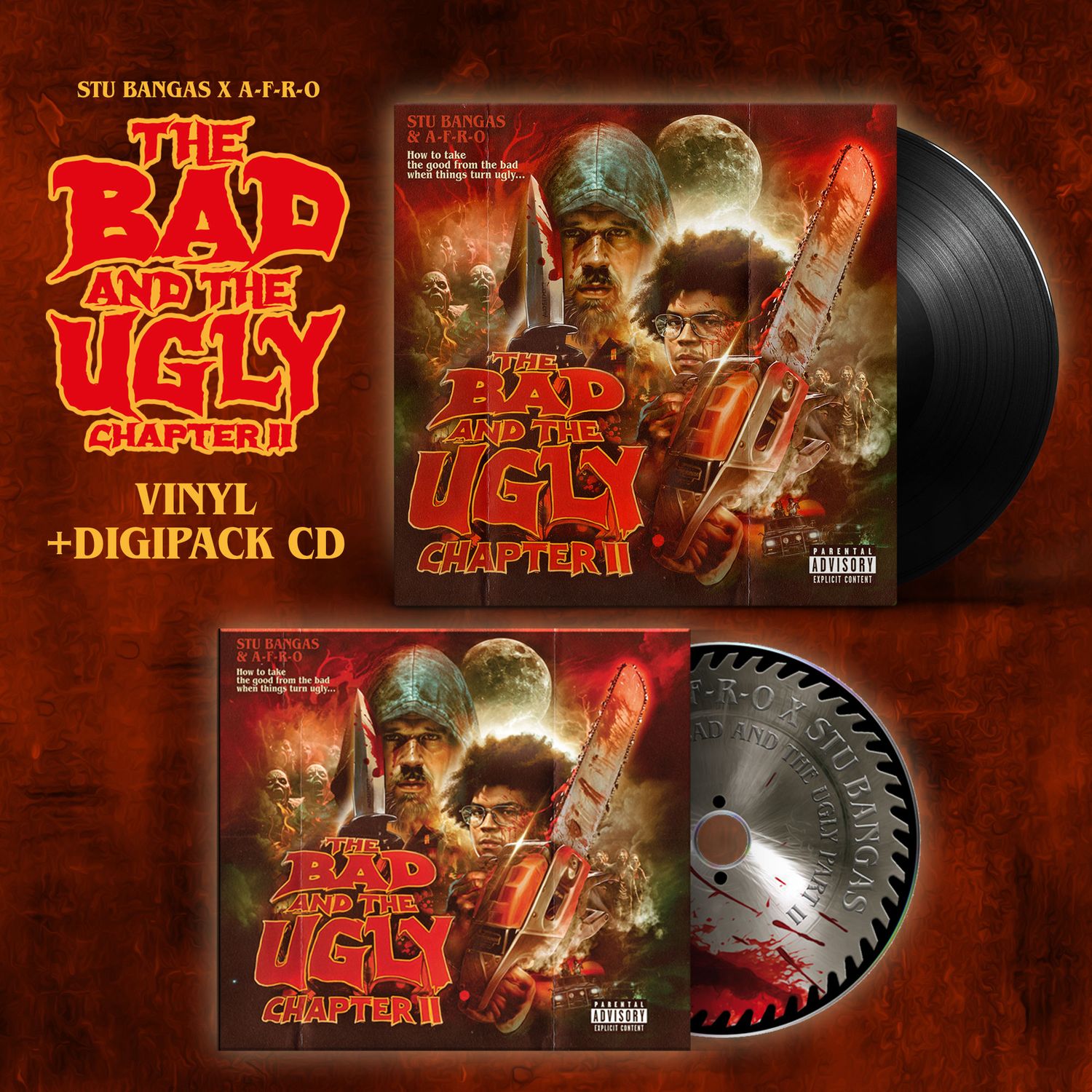 A-F-R-O and Stu Bangas "Bad and Ugly 2" CD and Vinyl Bundle