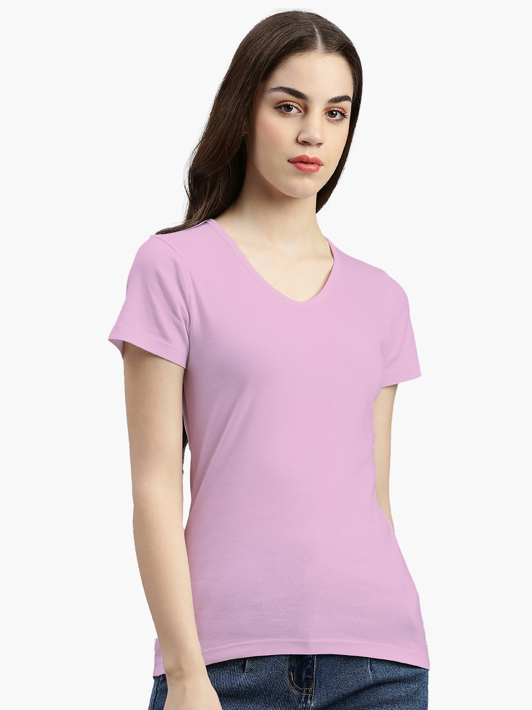 Switcher BIO V-Ausschnitt T-Shirt rundhals &quot;ribbed&quot; EFIA