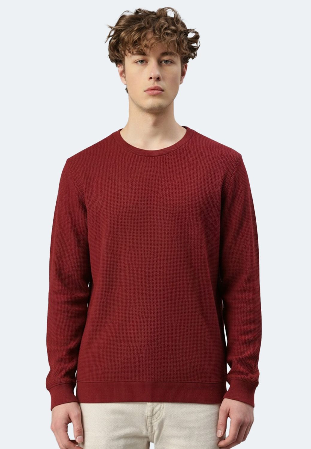 Switcher Herren Longsleeve Manuel aus 100 % Baumwolle Waffle Struktur