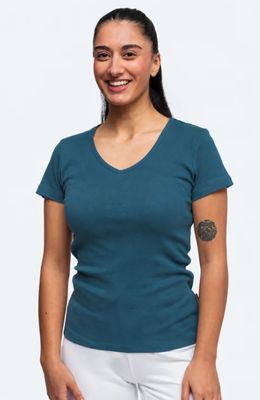 Switcher BIO V-Ausschnitt T-Shirt rundhals "ribbed" EFIA