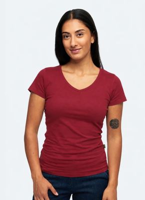 Switcher BIO V-Ausschnitt T-Shirt rundhals "ribbed" EFIA