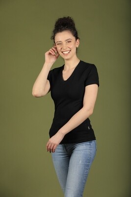 Switcher V-Ausschnitt T-Shirt Damen GIORGIA