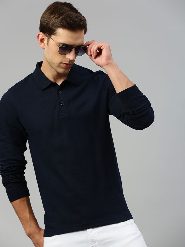 Switcher Langarm Baumwoll Piqué Poloshirt Ralph