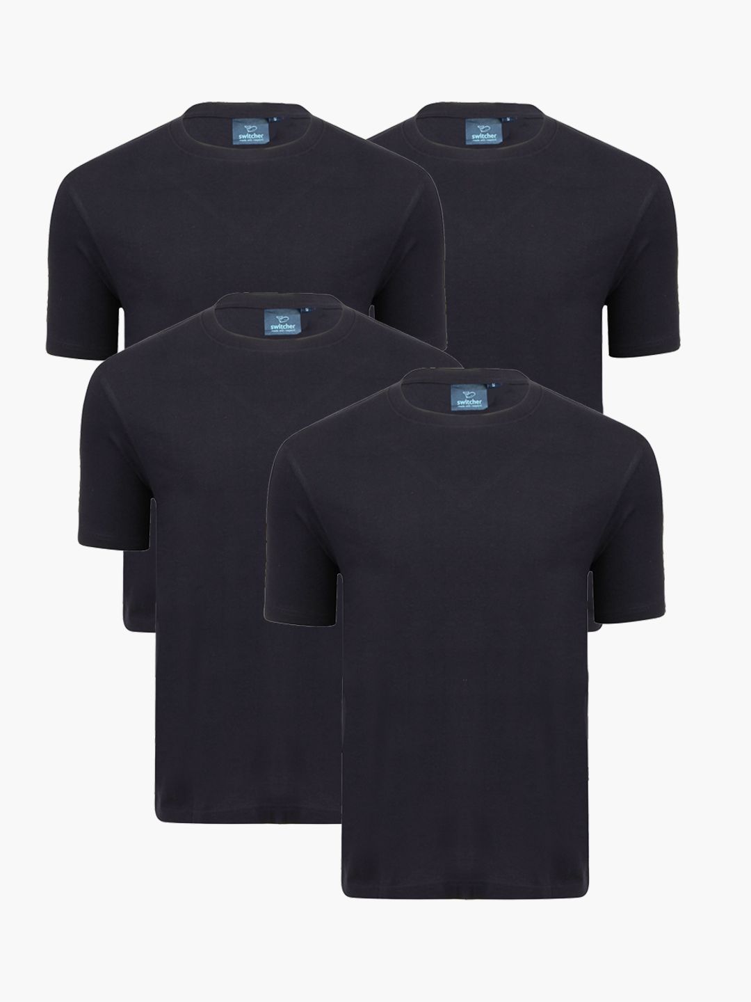 Switcher 4-er-Pack Unisex EcoeSpin T-Shirt Max, Farbe: 20 Marine