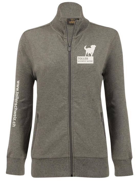 Verein Toller Schweiz Boutique | Damen BIO Sweatjacke Mia inkl. Logo Brust links und Ärmel rechts