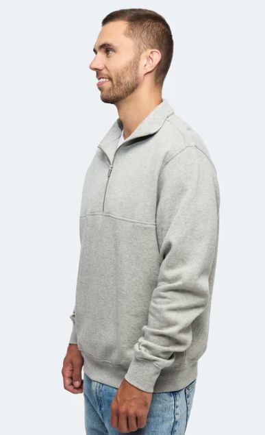 Switcher Unisex BIO Half Zip Sweatshirt / Pullover mit Stehkragen Oxford