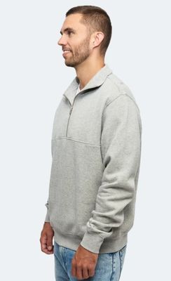 Switcher Unisex BIO Half Zip Sweatshirt / Pullover mit Stehkragen Oxford