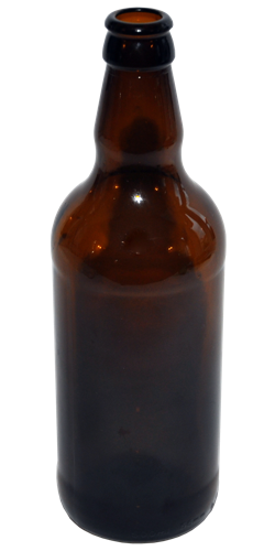 Beer Bottles Amber Glass - 500ml with Gold Crown Caps