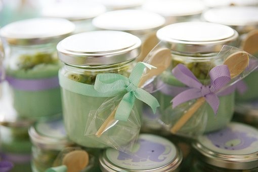 Glass Jars Wedding Favour Jam Mustard Spices 156ml 5.5oz, Pack Size: Pack of 6 x 156ml Round Jars