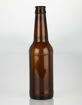 Beer Bottles Amber - 330ml with Gold Crown Caps