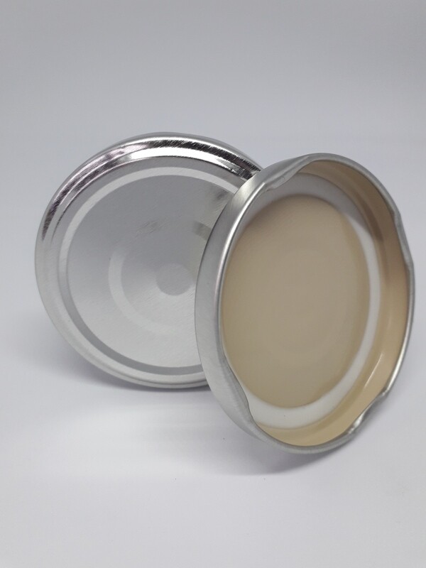 Silver Button Metal Twist Off Lids 70mm