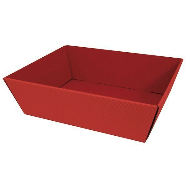 Hamper Gift Trays Only - Red, Pack Size: Pack of 2 x Red Hamper/Gift Trays