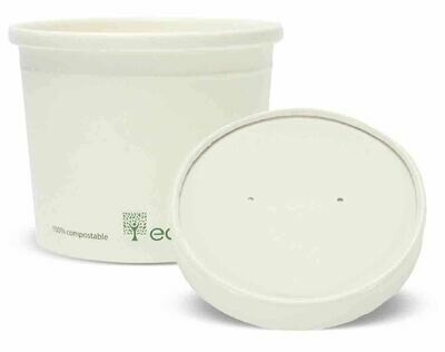500 x 12oz Green Planet Soup/Ice Cream Pot Lids (LIDS ONLY)