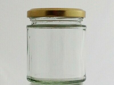 36 x 190ml/7-8oz Hexagonal glass jars and 32 x 190ml/7-8oz Deluxe glass jars with lids