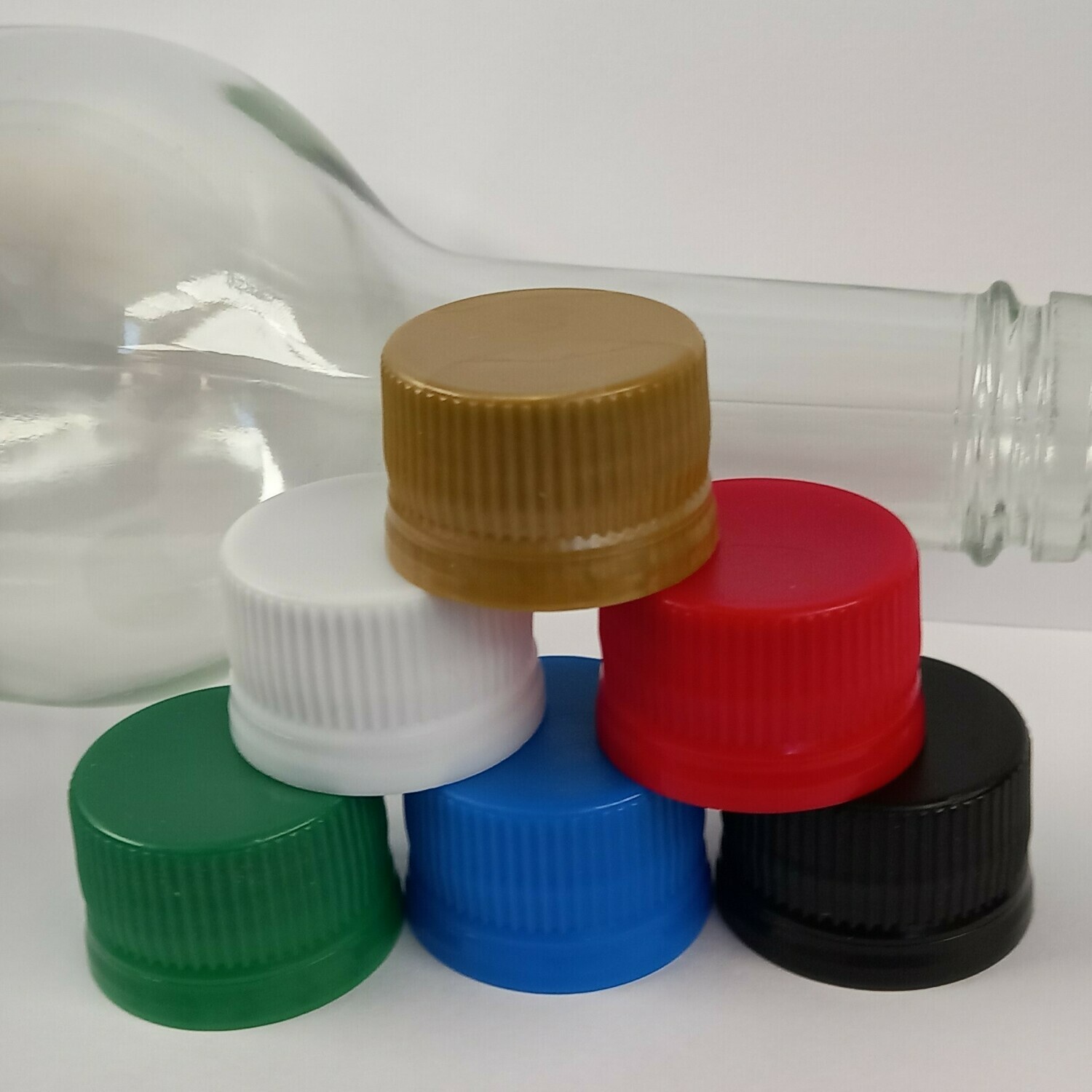 Duet Plastic Caps with Tamper Evident Seal 28mm
