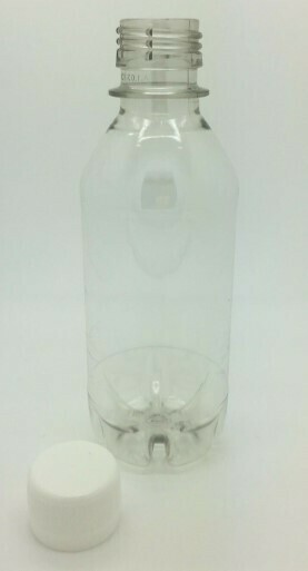 Plastic PET Bottles Round 250ml White 28mm T/E Caps
