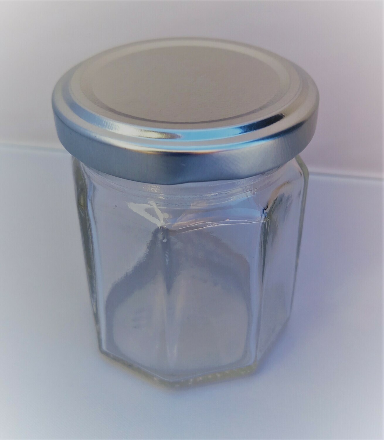 Glass Jars Octagonal 106ml 4oz, Octagonal Glass Jars 106ml/4oz: Pack of 6 x Octagonal glass jars 106ml/4oz