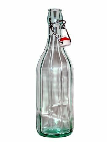 Glass Bottles Facetted 750ml with Ceramic Swing Stoppers/Flip Tops