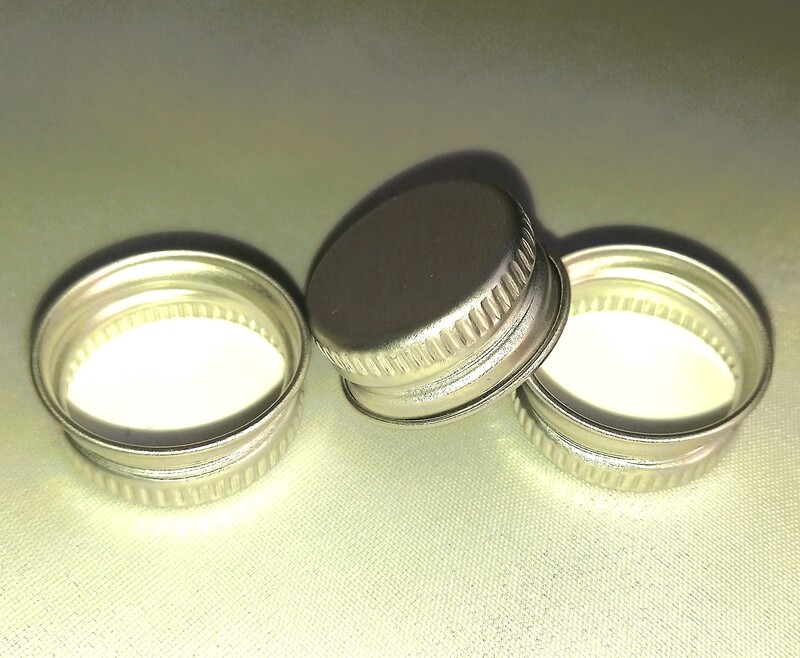 Screw Caps 20mm Silver Aluminium with EPE Liner for 50ml Mini/Spirit Bottles