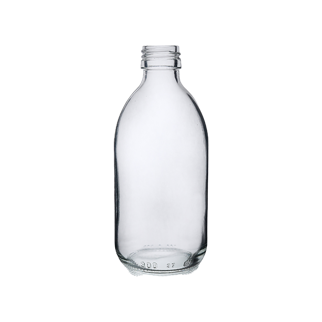 Glass Bottles Clear Round Alpha 300ml