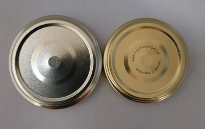 Gold Button Metal Twist Off Lids