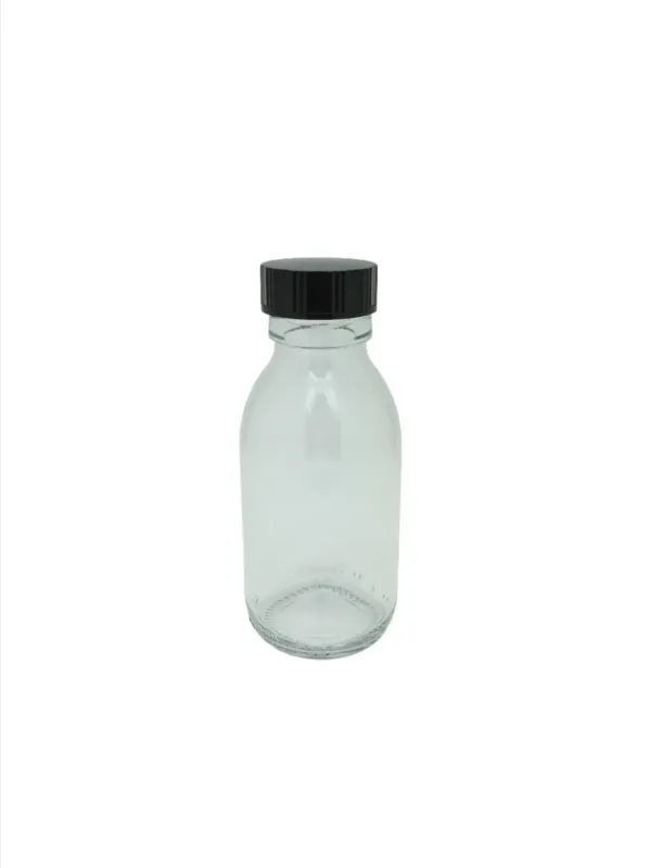 Glass Bottles Clear Round Alpha 100ml