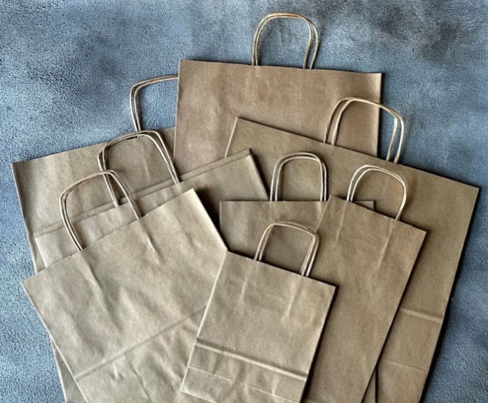 Brown Paper Recyclable Twisted Handles Gift Bags Brown Paper Recyclable Twisted Handles Gift Bags