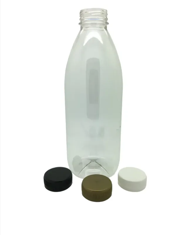 Pallet of 1 Litre Round PET Juice or Milk Bottles