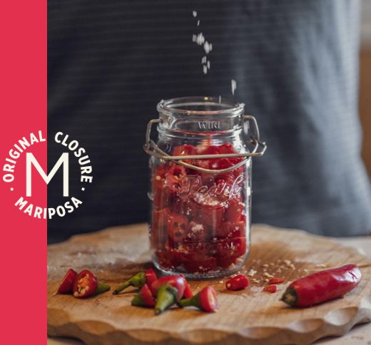 Mariposa Glass Jars - Pearl