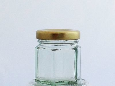 Mini Hexagonal Glass Jar - 45ml/1.5oz