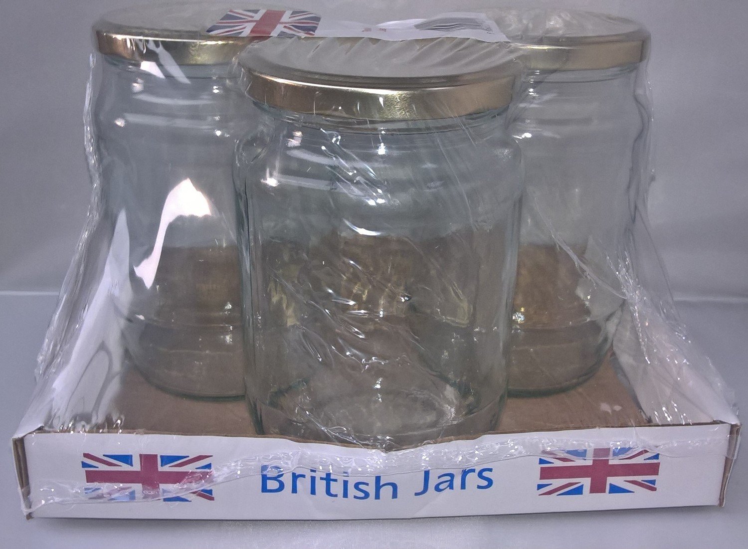 Pickling/Jam Glass Jars with Gold Lids x 3 - 2lb 32oz