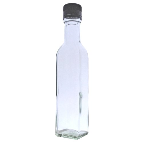 Glass Bottles Square 100ml Oil Sauce Marasca Bottles with Black 31.5mm T/E Cap