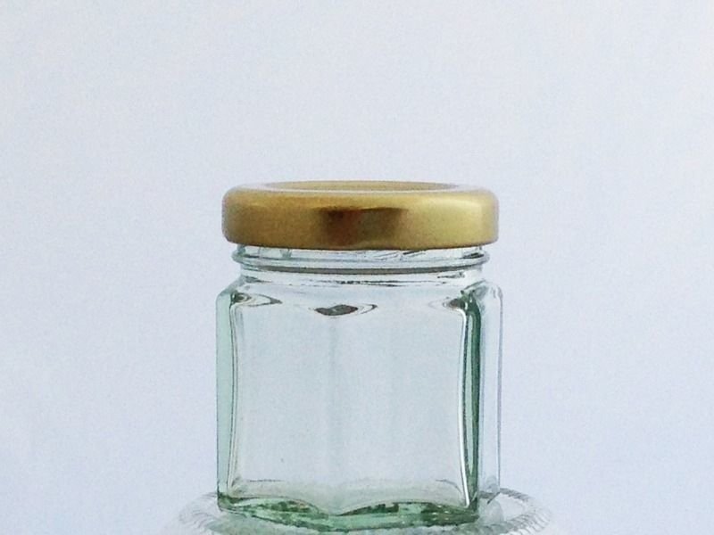 Glass Jars Mini Hexagonal 45ml 1.5oz, Pack Size: Pack of 6 x 1.5oz Hexagonal Jars