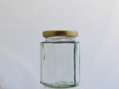 Hexagonal Glass Jars 190ml 8oz