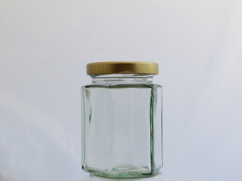 Hexagonal Glass Jars 190ml 8oz