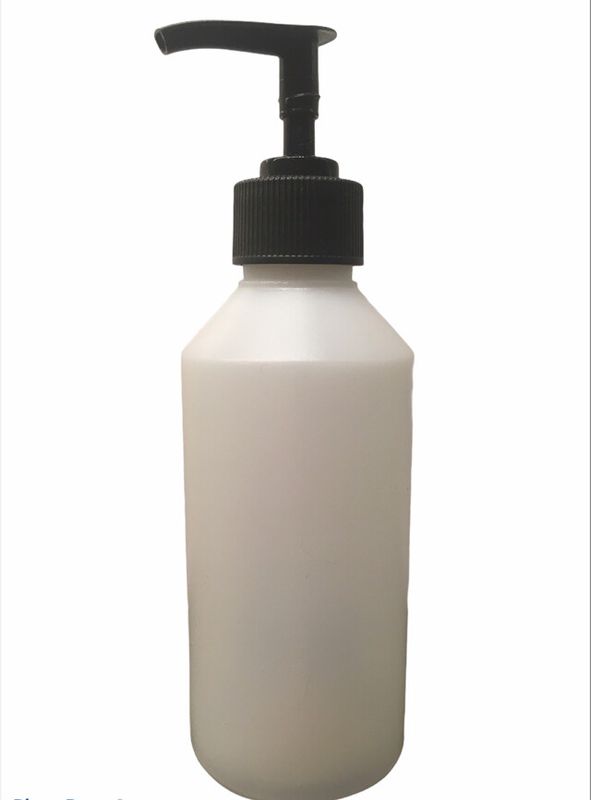Plastic Bottles HDPE 250ml with Black Plastic Pump Dispenser