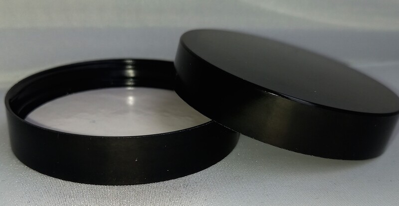 Black R3 Lined Caps for 120ml Cos/Spice Jars 58mm